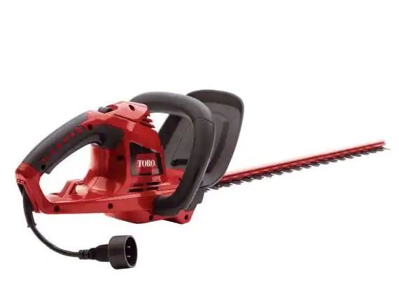 Photo 1 of 22 in. 4.0-Amp Electric Corded Hedge Trimmer, Gripped Handle with Dual Action Blades