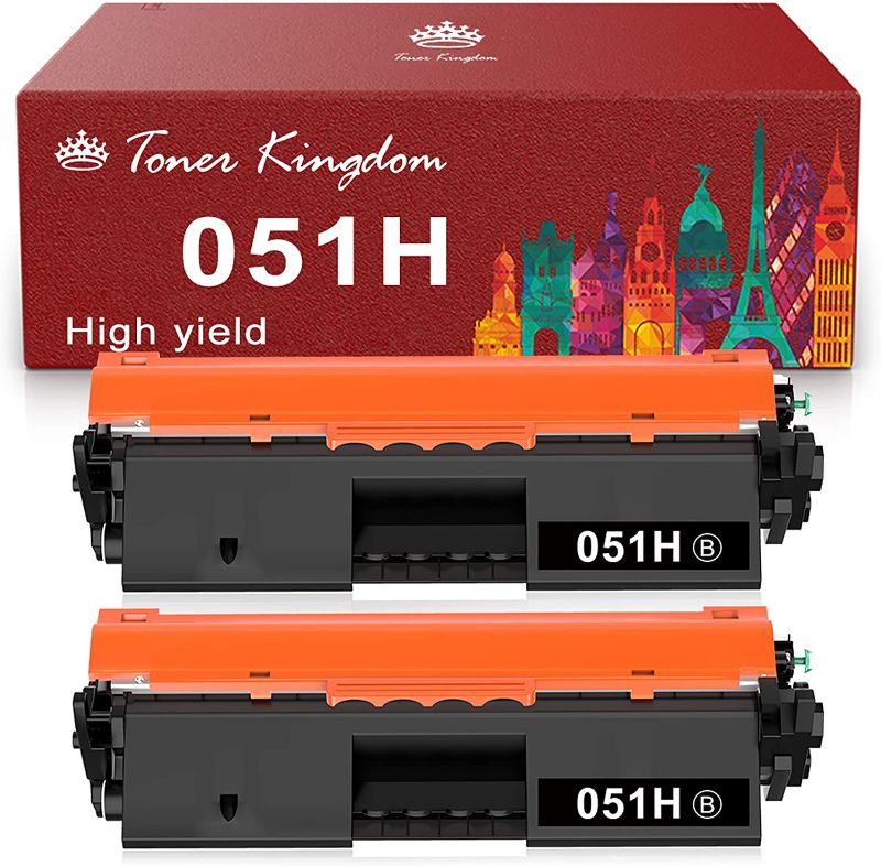 Photo 1 of Toner Kingdom Compatible Toner Cartridge Replacement for Canon 051H 051 High Capacity for Canon ImageCLASS MF267dw LBP162dw MF264dw MF267dw Printer (Black, 2-Pack)