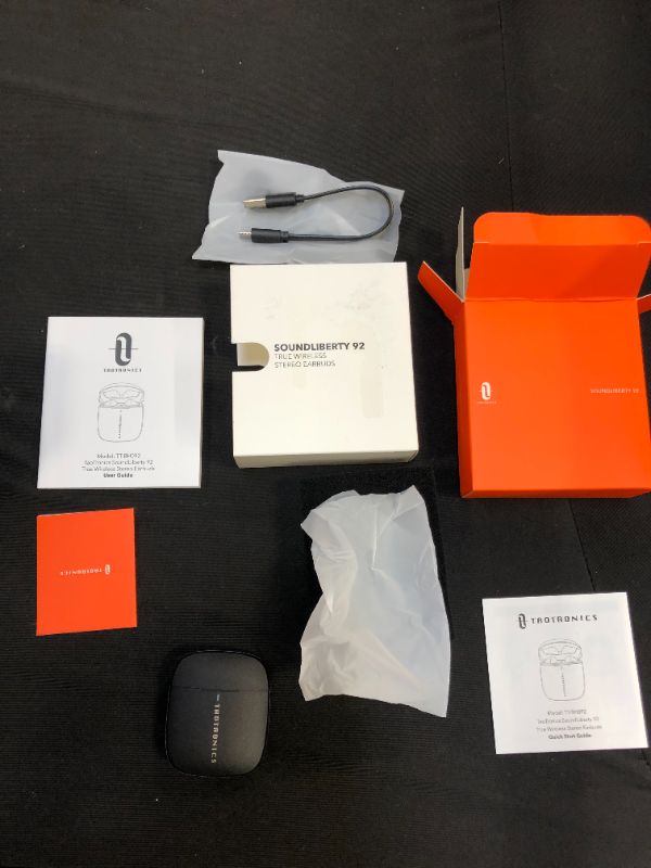 Photo 2 of Wireless Earbuds, TaoTronics SoundLiberty 92 Bluetooth 5.0 Earbuds with Charging Case Hi-Fi Stereo TWS True Wireless Earbuds with Mic Smart Touch Control IPX8 30H Playtime Wireless Earphones
