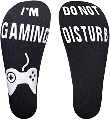 Photo 1 of Do Not Disturb Gaming Socks, Gamer Socks Funny Gifts for Teenage Boys Mens Womens Father Dad Hunband Sons Kids Game Lovers 3 COUNT, SIZE UNKOWN
