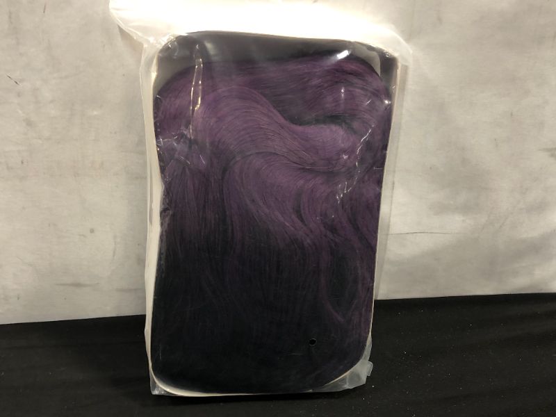 Photo 2 of BERON Black Purple Wig Long Purple Wig Wavy Purple Wig for Women Taro Purple Wig Heat Resistant Synthetic Hair Purple Cosplay Wig (Black to Taro Purple)
