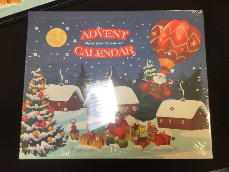 Photo 2 of Advent Calendar 2021 - Christmas Countdown Calendar Gift Box with 24 Brain Teaser Puzzles Toys for Xmas Countdown Holiday Kids Adults Challenge