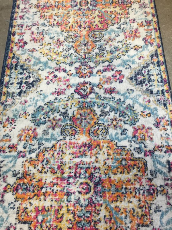 Photo 3 of Artistic Weavers Odelia Vintage Bohemian Runner Area Rug,2'7" x 10'3",Orange/Navy