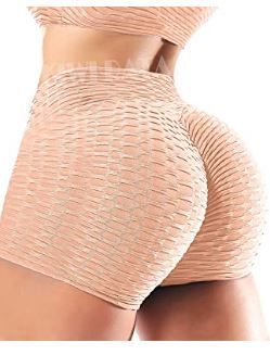 Photo 1 of KIWI RATA Women's High Waisted Yoga Shorts Sports Gym Ruched Butt Lifting Workout Running Hot Leggings SMALL