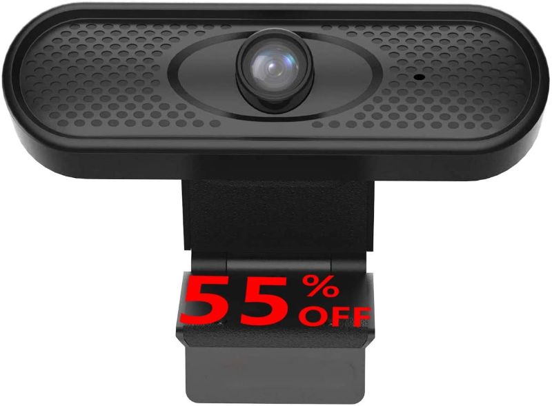 Photo 1 of 
1080P Web Camera, HD Webcam with Microphone, USB Computer Camera, HD Light Correction, 120 Degree Wide Angle, Plug and Play, for Zoom/Skype/Teams/OBS,.