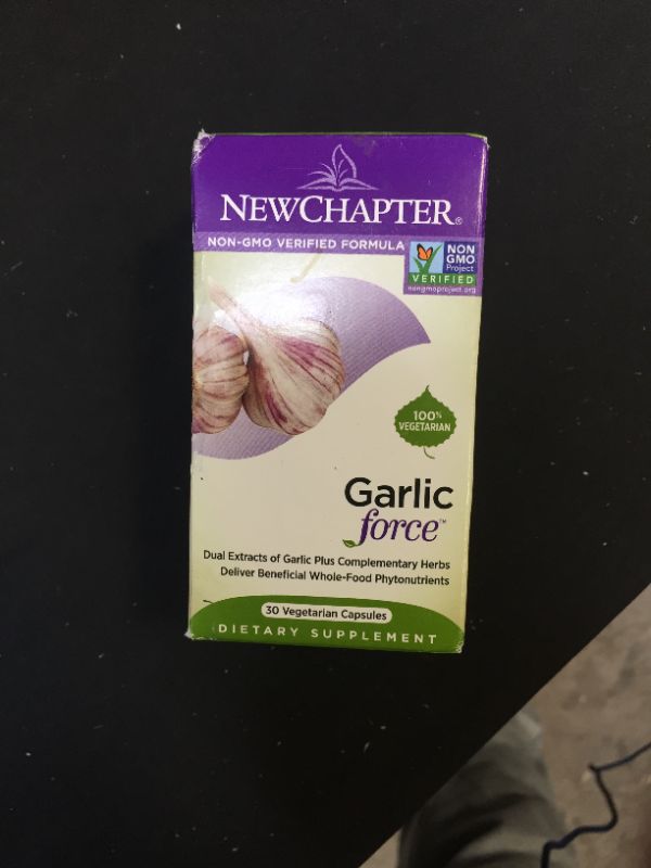 Photo 2 of 
New Chapter Garlic Supplement - Garlic Force with Supercritical Organic Garlic + Non-GMO Ingredients - Vegetarian Capsules, 30 Count EXP 6/23
