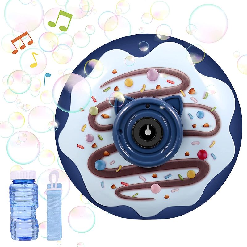 Photo 1 of Miss House Bubble Machine, Donut Bubble Machine for Kids & Toddlers Outdoor, Automatic Bubble Maker for Outdoor Toy, Parties Toy, Summer Toy( Blue)
