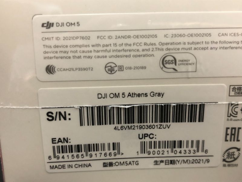 Photo 7 of DJI OM 5 Smartphone Gimbal (Athens Gray)**Brand New Factory Sealed***
