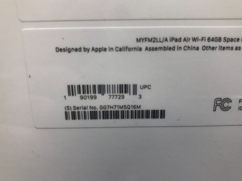 Photo 3 of Apple - 10.9-Inch iPad Air - (4th Generation) with Wi-Fi - 64GB - Space Gray
Model:MYFM2LL/A**BRAND NEW FACTORY SEALED**