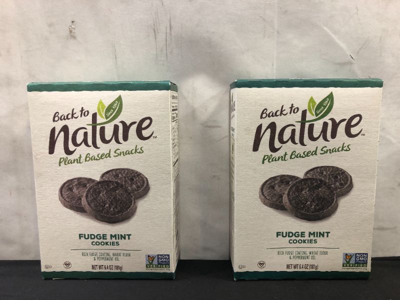 Photo 3 of Back to Nature Plant Based Snacks Fudge Mint Cookies 6.4 oz. Box EXP--MAY-08-2022