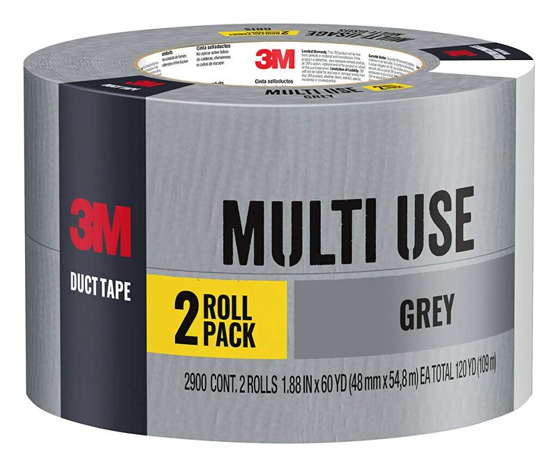 Photo 1 of 3M 1.88 in. x 60 yds. Utility Duct Tape (2-Rolls/Pack), Silver