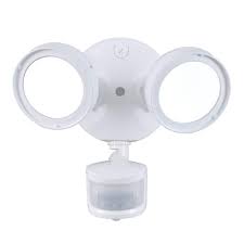 Photo 1 of 180° White Motion Activated Sensor Twin-Head Round Outdoor Integrated LED Security Flood Light