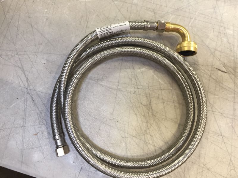 Photo 2 of 3/8 in. COMP x 3/8 in. COMP x 60 in. Universal Stainless Steel Dishwasher Connector--hose only 
