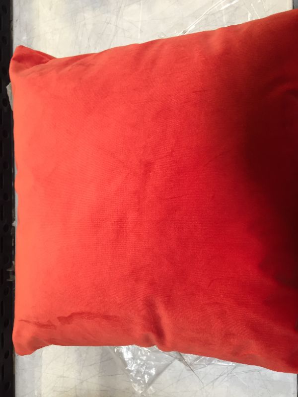 Photo 1 of 24 x 24 inches décor pillow color red 