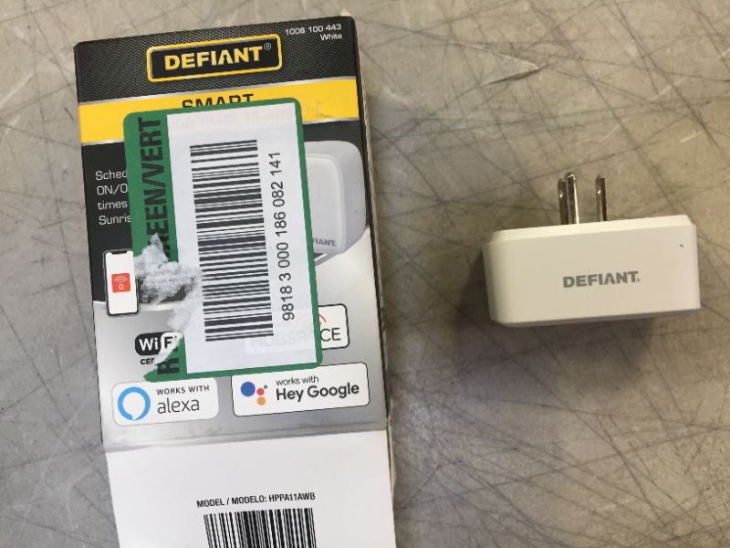 Photo 2 of 15 Amp 120-Volt Smart Hubspace Wi-Fi Bluetooth Plug with 1 Outlet Works with Amazon Alexa and Google Assistant
