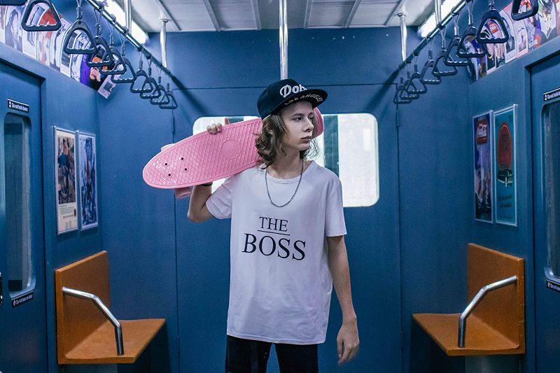 Photo 1 of DINBIN Complete Highly Flexible Plastic Cruiser Nickel Board 21 Inch Skateboards for Teens or Professional with High Rebound PU Wheels
