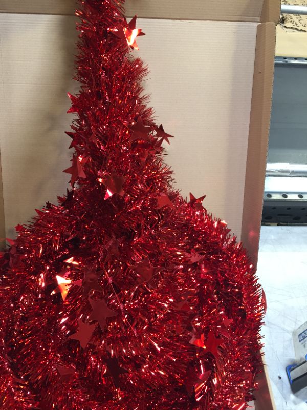 Photo 3 of chirstmas 6 feet garland tree red