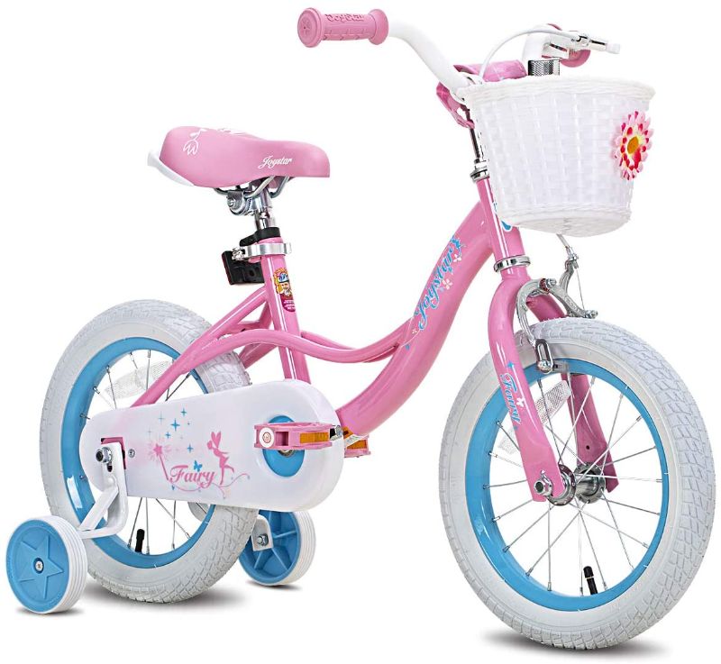 Photo 1 of JOYSTAR 12" Kids Bike with Training Wheels & Handbrakes for 2-9 Years Old Girls, Toddler Girls Bikes, Pink 
