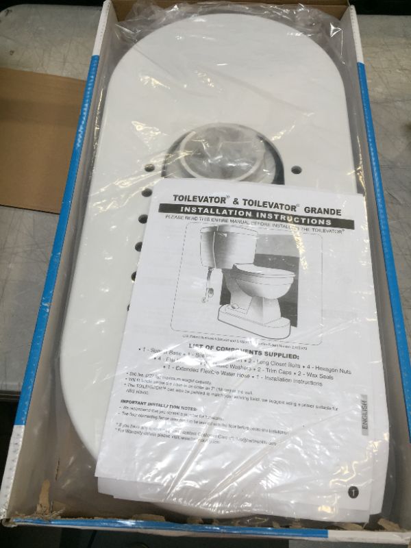 Photo 2 of 11-1/2 in. W x 23 in. L x 3-1/2 in. H Toilet Riser in White, 500 lbs. Capacity