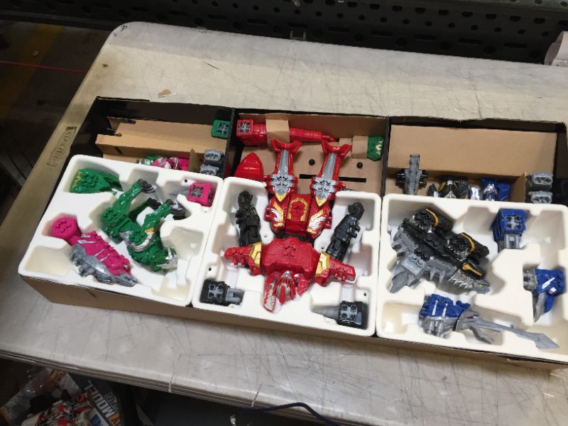 Photo 2 of Power Rangers Dino Fury T-Rex Champion Zord for Kids Ages 4 and Up Morphing Dino Robot Zord with Zord Link Mix-and-Match Custom Build System
