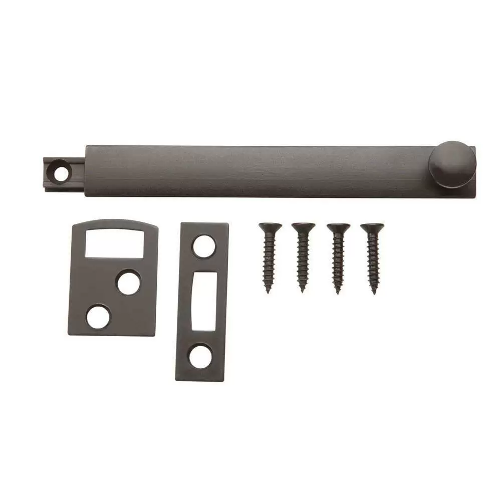 Photo 1 of 2 pack Everbilt 4 in. Oil Rubbed Bronze Surface Bolt

