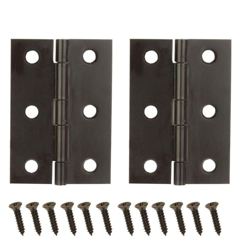Photo 1 of 3 pack Cabinet Hinges: Hinges 2-1/2 in. x 1-9/16 in. Oil-Rubbed Bronze Middle Hinges
