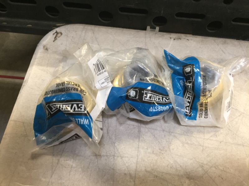 Photo 1 of 3 pack Everbilt Bright Brass Wall Door Stop

