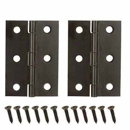 Photo 1 of 3 packs of everbilt 2-1/2 in. x 1-9/16 in. oil-rubbed bronze middle hinges
