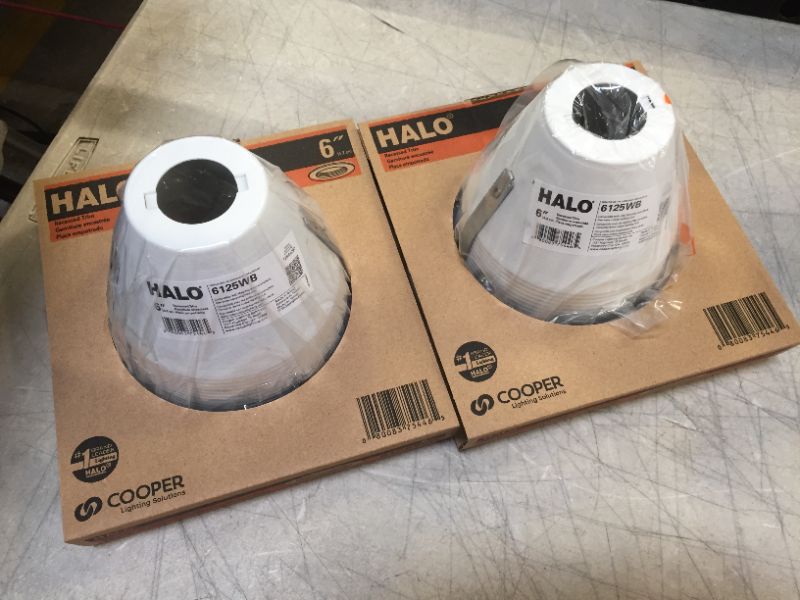 Photo 2 of 2 pack Cooper Lighting/Regent RE-6125WB Halo Full Cone Baffle Trim, White ~ 6"
