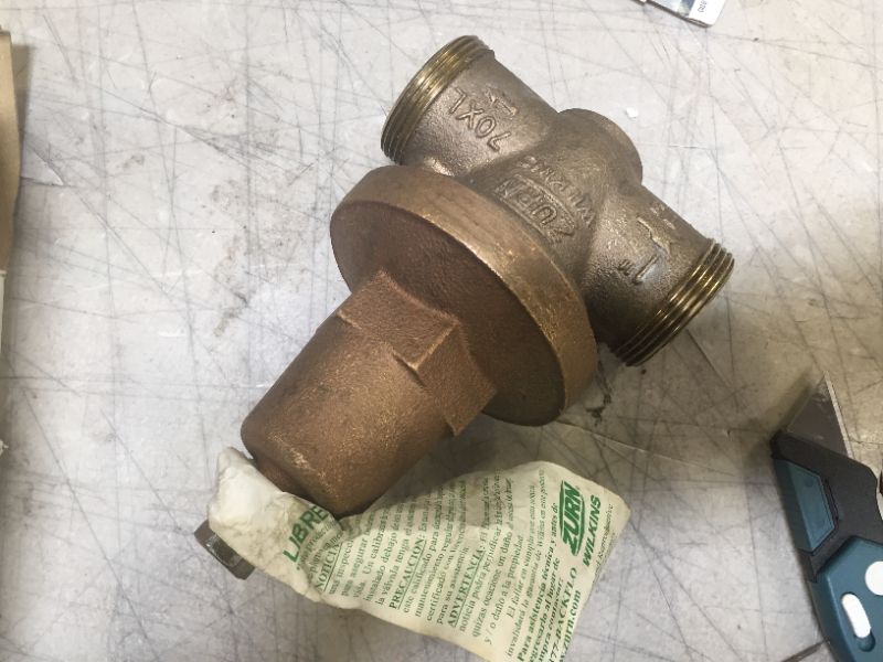 Photo 1 of 1 in. Brass Water Pressure-Reducing Double-Union FNPT Valve
