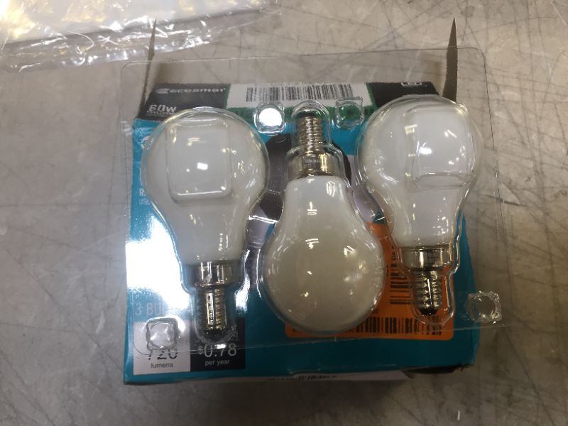 Photo 1 of 60-Watt Equivalent A15 Dimmable Appliance Fan Frosted Glass Filament LED Vintage Edison Light Bulb Daylight (3-Pack)
