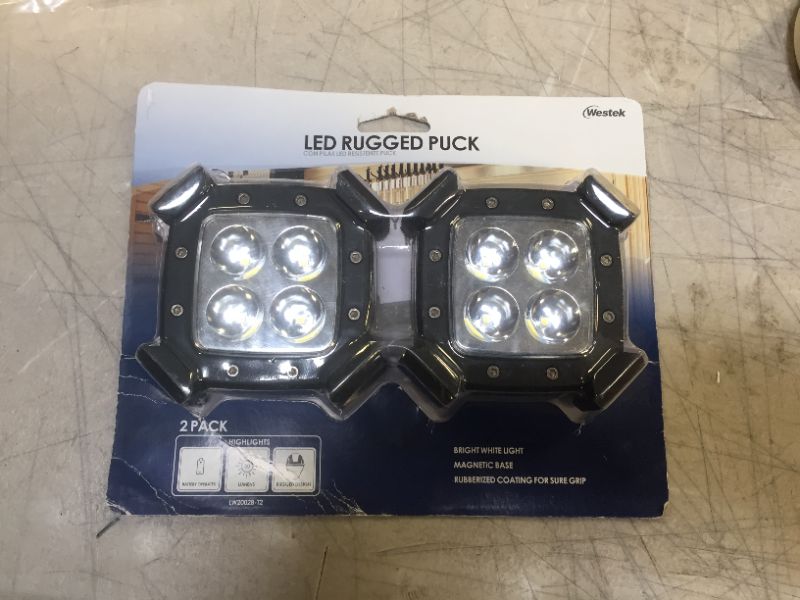 Photo 1 of 3.5 in. LED Rugged Puck Light (2-Pack)
