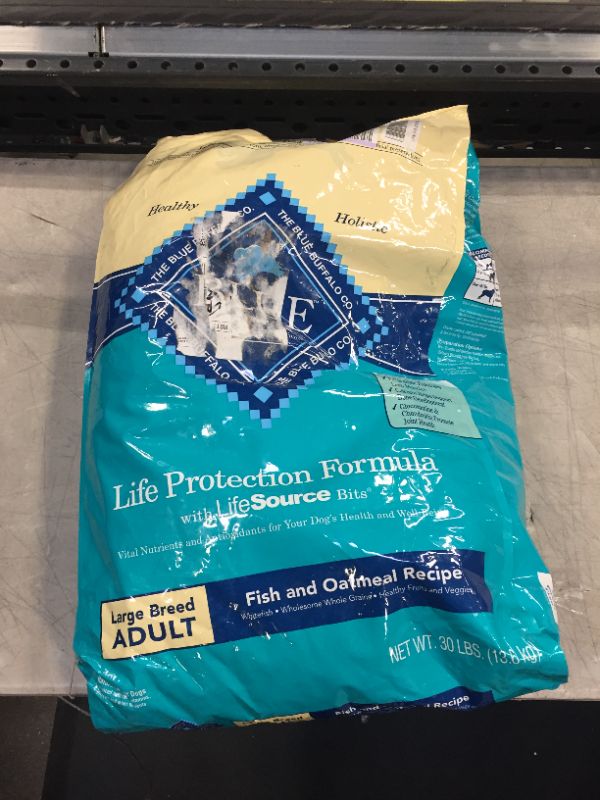 Photo 2 of Blue Buffalo Blue Life Protection Formula Large Breed Adult Fish & Oatmeal Recipe Dry Dog Food, 30 lbs---BEST BY DATE WAS APRIL 03 2022---