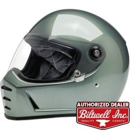 Photo 1 of Biltwell Lane Splitter Metallic Olive Full Face Motorcycle Helmet (L)