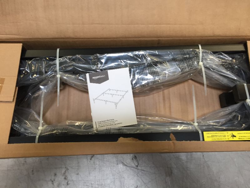 Photo 1 of Amazon Basics Metal Bed Frame for Box Spring and Mattress, Easy Tool-Free Setup - Full, 9-Leg Base
