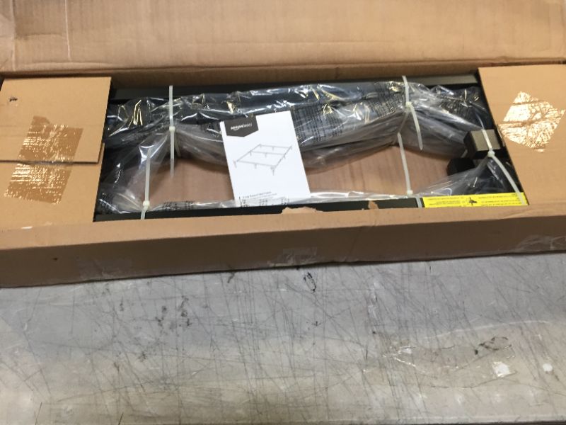 Photo 1 of Amazon Basics Metal Bed Frame for Box Spring and Mattress, Easy Tool-Free Setup - Full, 9-Leg Base
