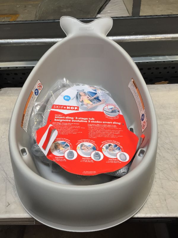 Photo 1 of Skip Hop Moby Smart Sling 3-Stage Tub - Grey---NO BOX---
