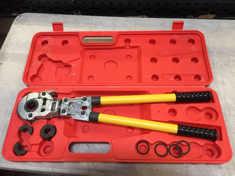 Photo 1 of Adjustable Pipe Pressing Tools CW-1632 with Various of Dies---ITEM IS DIRTY---
