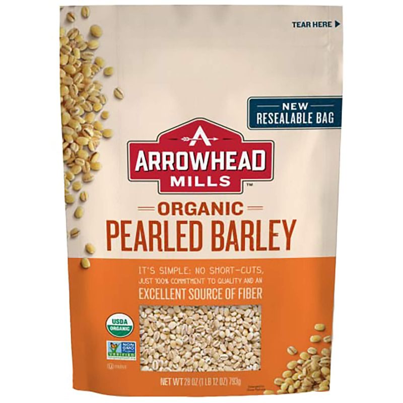 Photo 1 of 2 pack Arrowhead Mills Organic Pearled Barley, 28.0 OZ	
best by 10/08/2022