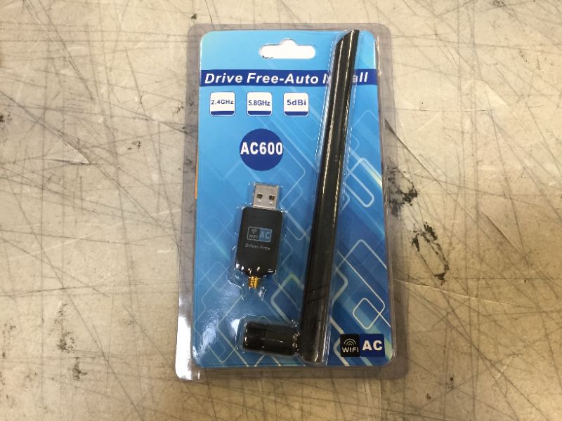 Photo 1 of WiFi Adapter for PC 600Mbps,802.11ac USB Wireless Network Adapter with Dual Band 2.4GHz/5.8GHz 5dBi High Gain Antenna for Desktop Compatible with Windows 10/8/7/Vista/XP Mac OS
