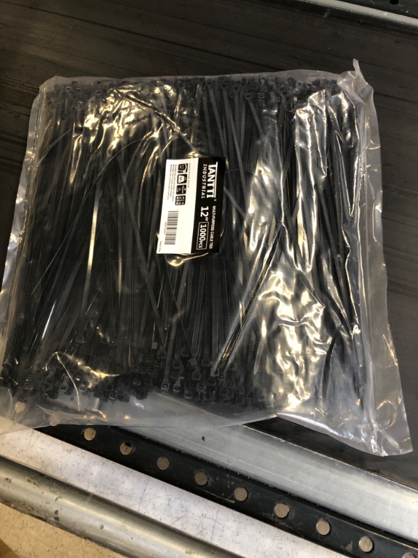 Photo 2 of Zip Ties 12 inch Black Zip Ties 1000 pack, Premium Nylon Plastic Ties with 50lbs Tensile Strength, UV Resistant Cable Ties, Self-locking Wire ties for indoor and outdoor use, by TANTTI
