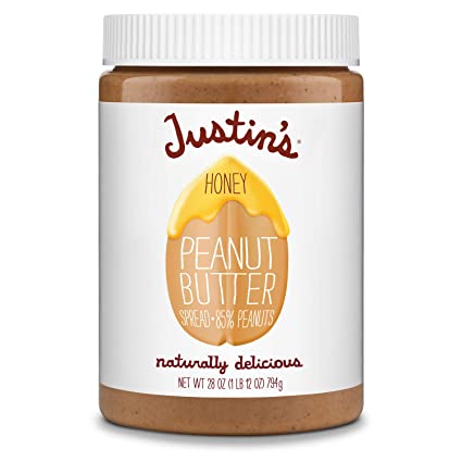 Photo 1 of 2 JARS Justin's Honey Peanut Butter, No Stir, Gluten-free, Non-GMO, Responsibly Sourced, 28 Ounce Jar   BEST BY 14 MAY 2022
