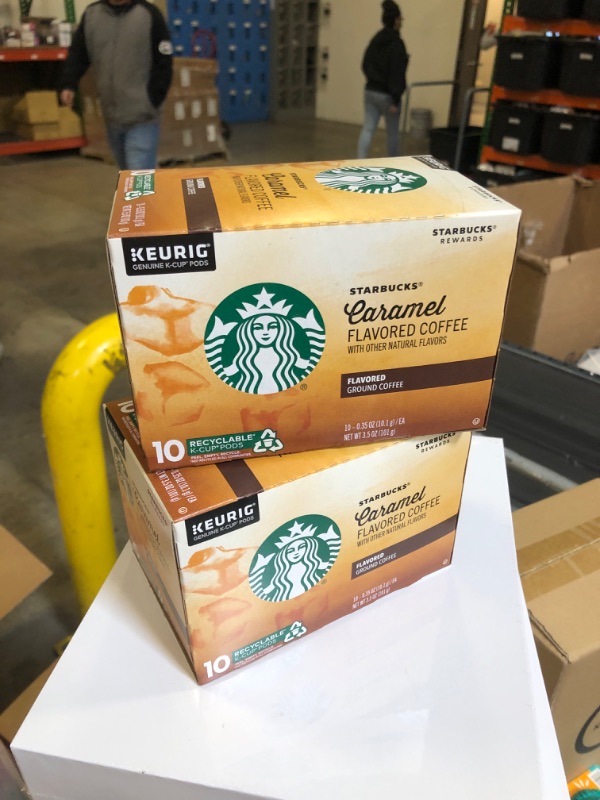 Photo 2 of 2 BOXES Starbucks Coffee Company Starbucks Flavored Coffee K-Cup Pods, Caramel, 10 CT  BEST BY 11 APR 2022
