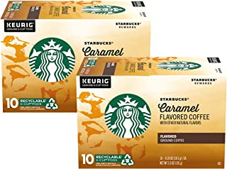 Photo 1 of 2 BOXES Starbucks Coffee Company Starbucks Flavored Coffee K-Cup Pods, Caramel, 10 CT  BEST BY 11 APR 2022
