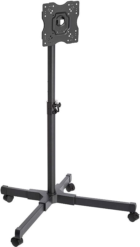 Photo 1 of Amazon Basics TV Trolley for 24 - 43" TVs with Swivel Feature, Black