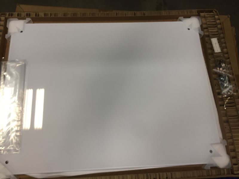 Photo 1 of 4 THOUGHT Glass Dry Erase Board,White Board Set Frameless, 24 x 18 Inches, Glass Whiteboard for Wall with Pen Tray, Non-Magnetic,Standard White Surface