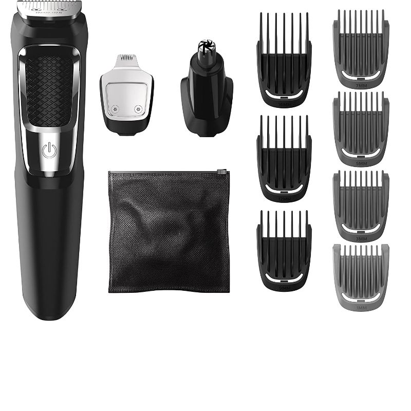 Photo 1 of Philips Norelco Multigroomer All-in-One Trimmer Series 3000, 13 Piece Mens Grooming Kit, for Beard, Face, Nose, and Ear Hair Trimmer and Hair Clipper, NO Blade Oil Needed, MG3750/60
