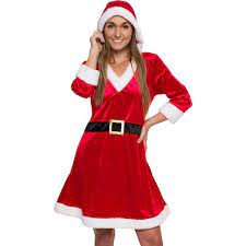 Photo 2 of Mrs Claus Costume (2) GREEN L RED XL