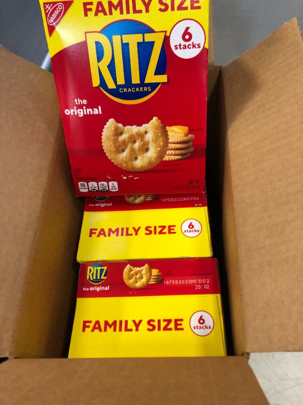 Photo 2 of RITZ Original Crackers, Family Size, 20.5 oz (3 BOXES ) EXP 2/22