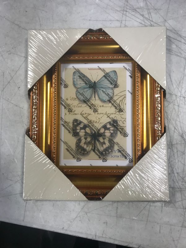 Photo 1 of 5 x 7 picture frame golden wide